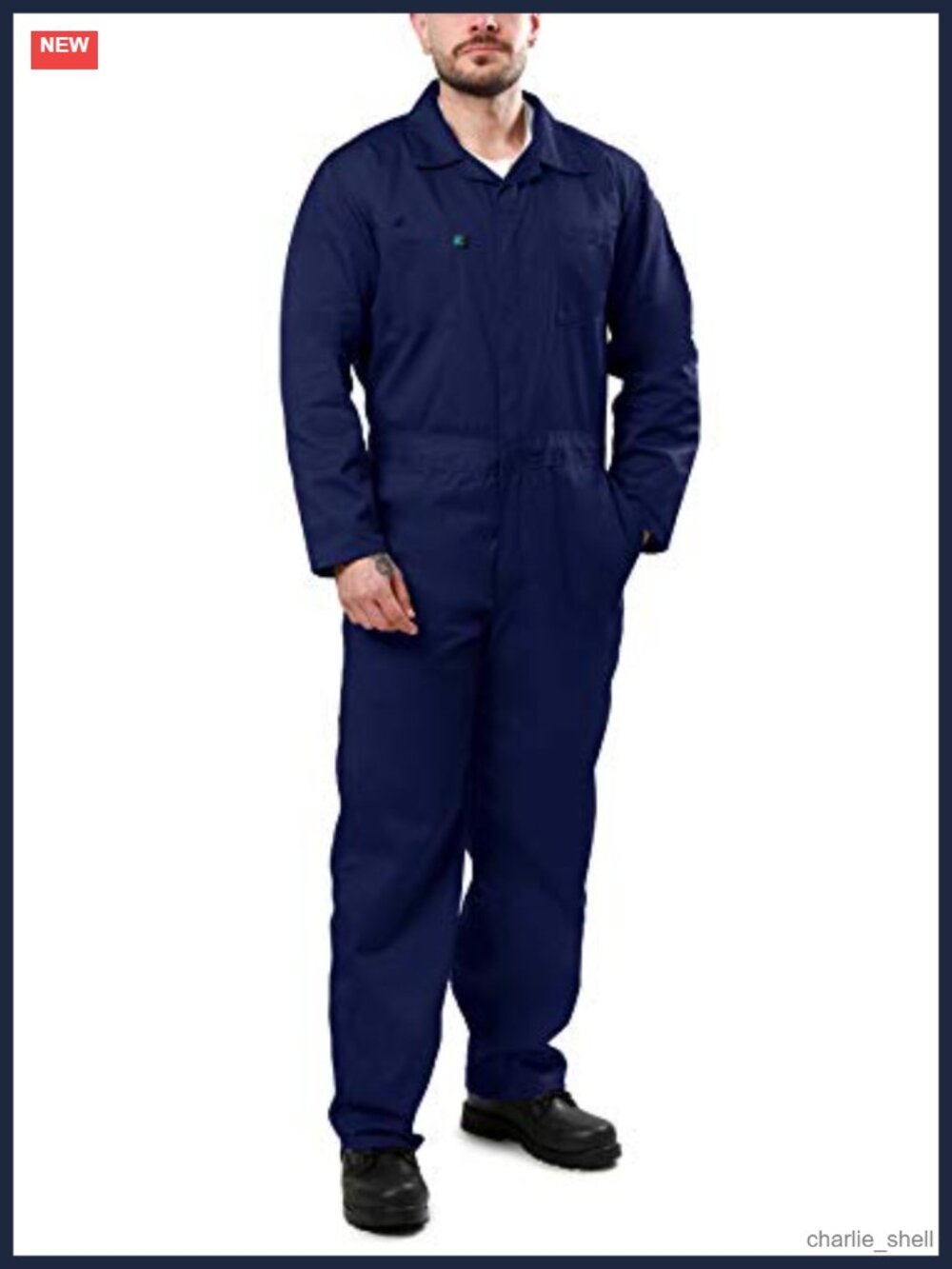 Men's Long Sleeve Cotton Blend Work Coveralls Jumpsuit